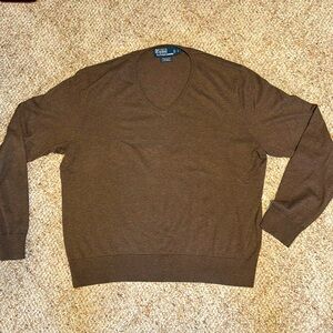 Polo Ralph Lauren Brown V-neck Sweater